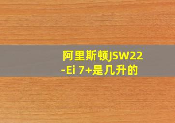 阿里斯顿JSW22-Ei 7+是几升的